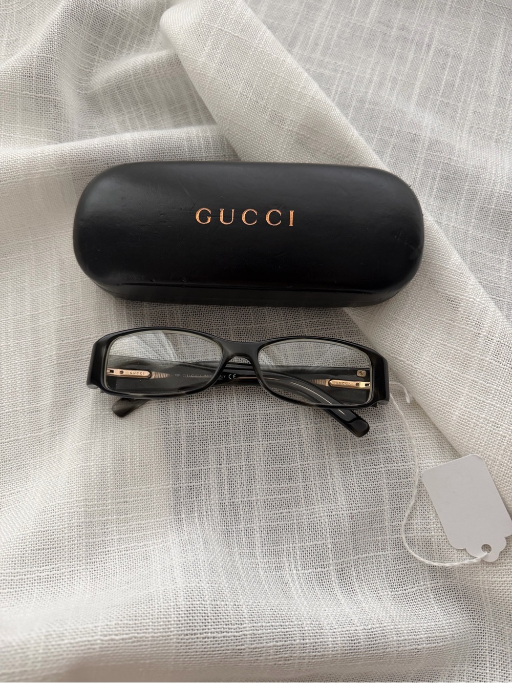 Gucci Black Rectangle Women's Eyeglasses